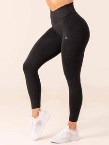 Focus Scrunch Seamless Leggings - Black Marl - M