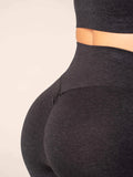 Focus Scrunch Seamless Leggings - Black Marl - M